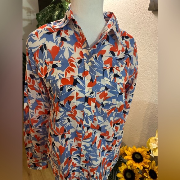 Lauren Ralph Lauren multicolor button down shirt petite size S/P - Picture 7 of 10